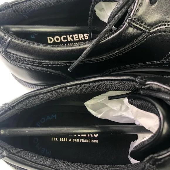 Dockers Black Leather Manvel Oxford Dress Shoes