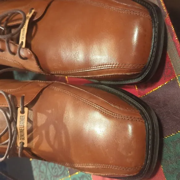 Dockers Endow Oxford Leather Dress Shoes Men's 10.5 W Chestnut NEW NWOB NICE