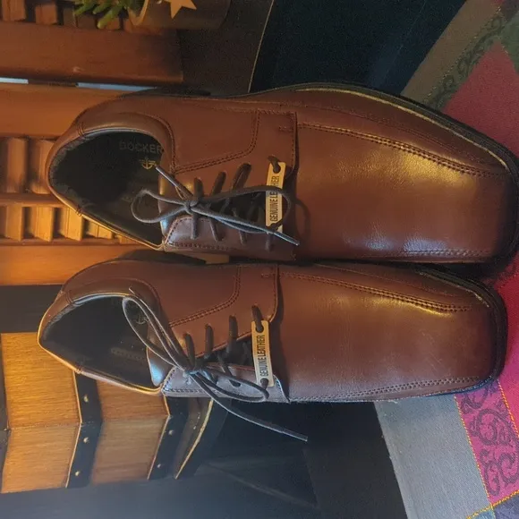 Dockers Endow Oxford Leather Dress Shoes Men's 10.5 W Chestnut NEW NWOB NICE