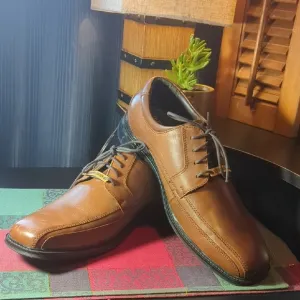 Dockers Endow Oxford Leather Dress Shoes Men's 10.5 W Chestnut NEW NWOB NICE