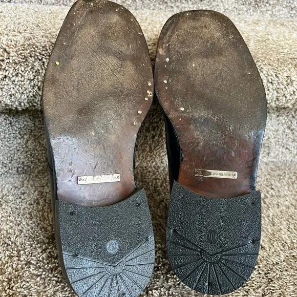 Dolce &amp; Gabbana Black Leather Oxford Shoes