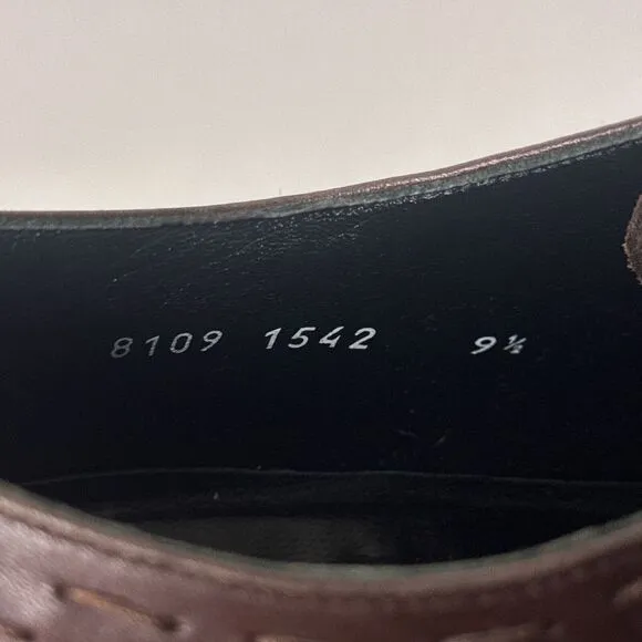 DOLCE &amp; GABBANA Dress Shoes Mens 9.5 Oxford Brown Leather Pointed Toe‎ Italy