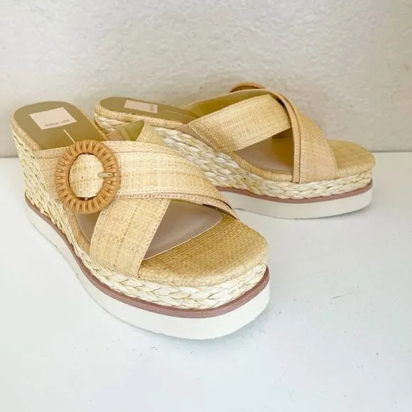 Dolce Vita Lisbet Light Natural Raffia 9.5 New.