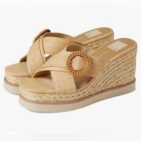 Dolce Vita Lisbet Light Natural Raffia 9.5 New.
