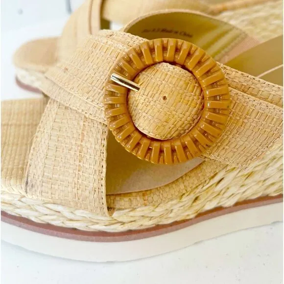 Dolce Vita Lisbet Light Natural Raffia 9.5 New.