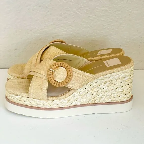 Dolce Vita Lisbet Light Natural Raffia 9.5 New.