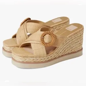 Dolce Vita Lisbet Light Natural Raffia 9.5 New.