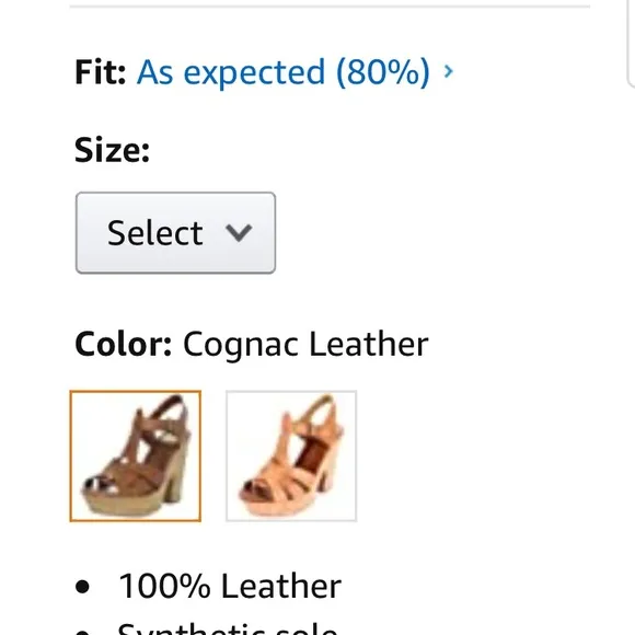 Dolce Vita Revolve leather cork platform heels sandals cognac 7.5