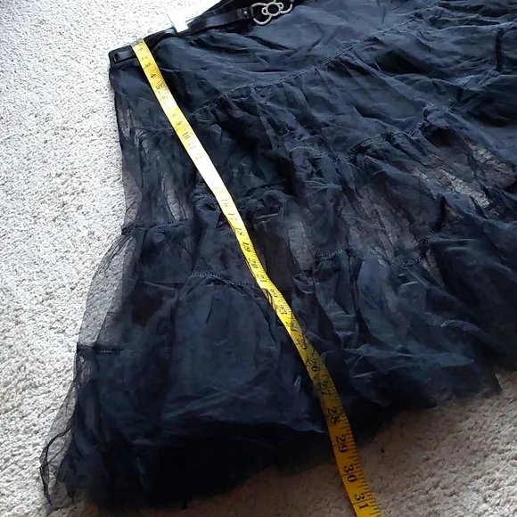 Dolls Kill X Hello Kitty Black Tulle Semi Sheer Skirt Sz 2X