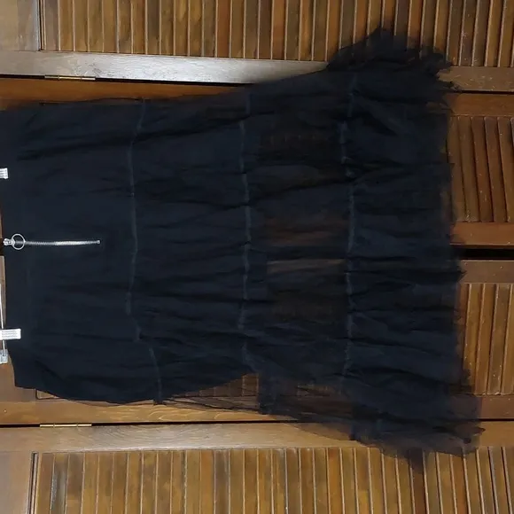 Dolls Kill X Hello Kitty Black Tulle Semi Sheer Skirt Sz 2X
