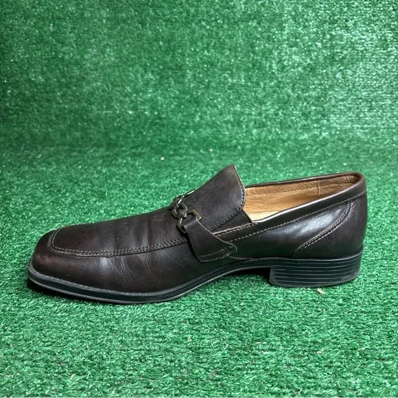 Donald J Pliner Brown Leather Horsebit Loafer Dress Shoes Mens Size 10 M
