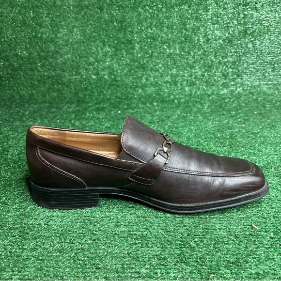 Donald J Pliner Brown Leather Horsebit Loafer Dress Shoes Mens Size 10 M