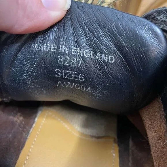 Dr Doc Martens Vintage 8287 Brown Leather Vintage Chunky 6 8 England Boots Ankle