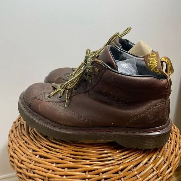 Dr Doc Martens Vintage 8287 Brown Leather Vintage Chunky 6 8 England Boots Ankle