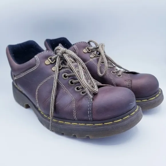 Dr. Martens 12312 Men's Brown Leather Chunky Y2K Oxford Shoes AW004 size 12