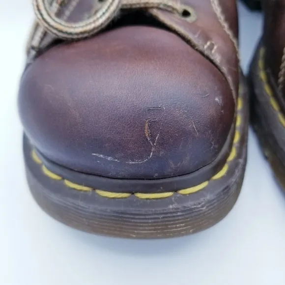 Dr. Martens 12312 Men's Brown Leather Chunky Y2K Oxford Shoes AW004 size 12