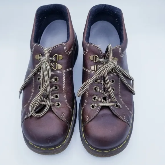 Dr. Martens 12312 Men's Brown Leather Chunky Y2K Oxford Shoes AW004 size 12