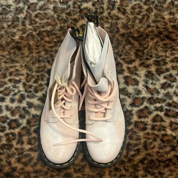 Dr Martens 1460 Pascal Pink Tie Dye Printed Suede Boots Contemporary Boho