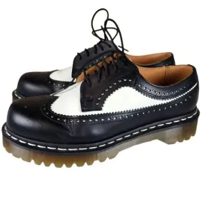Dr. Martens, 3989 Brogue BEX 3-Eye Leather Wingtip Shoe for Men and Women, Black