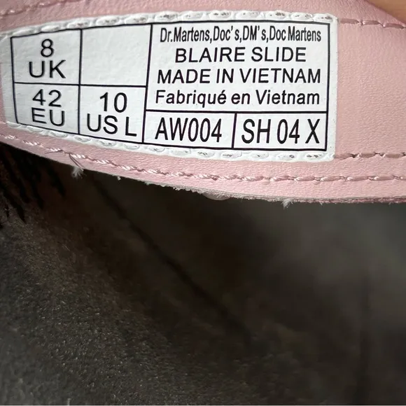 Dr. Martens Blaire Platform Slide Sandal Light Pink Women’s Size 10