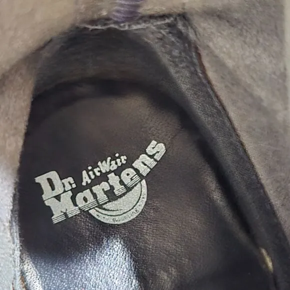 DR. MARTENS Boots Carli  UK 4.5/37 US womens 6.5 Gray Nubuck Leather Grunge boho