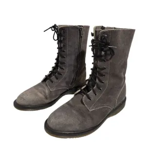 DR. MARTENS Boots Carli  UK 4.5/37 US womens 6.5 Gray Nubuck Leather Grunge boho