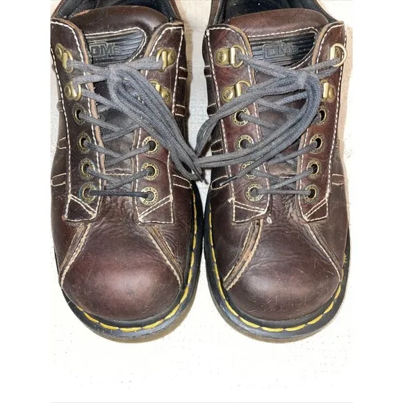 Dr. Martens Fashion Shoes Men’s Size 8 Medium Brown Leather Lace Up Lug Sole