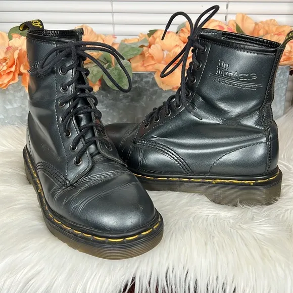 Dr. Martens Graphite Made in England 8 Eye Boots UK Size 4/US Size 6