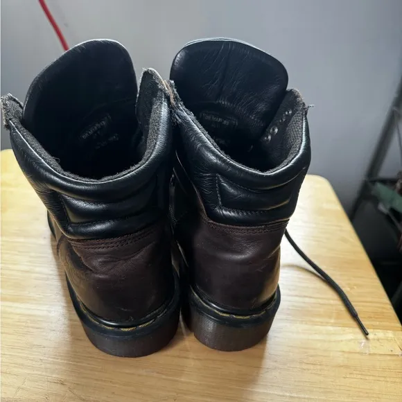 Dr. Martens Industrial Y2K Black Leather Men's Boots Size 8 Made in England