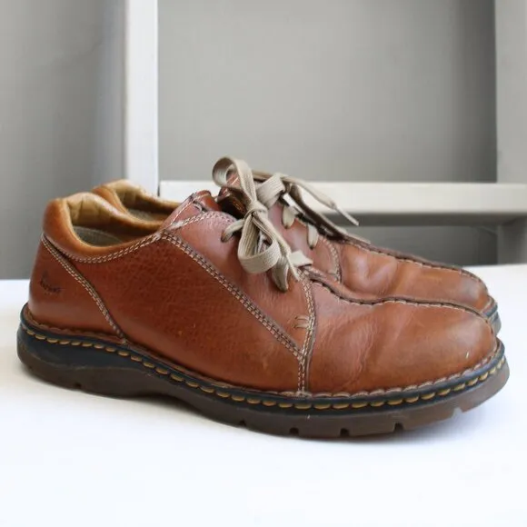Dr. Martens Men's Split Toe Chunky Cognac Brown Leather Oxford Shoes 11232 Sz12