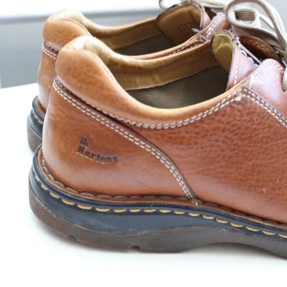 Dr. Martens Men's Split Toe Chunky Cognac Brown Leather Oxford Shoes 11232 Sz12