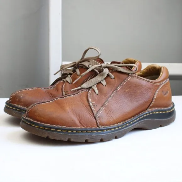 Dr. Martens Men's Split Toe Chunky Cognac Brown Leather Oxford Shoes 11232 Sz12