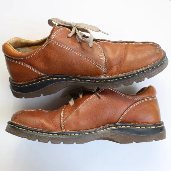 Dr. Martens Men's Split Toe Chunky Cognac Brown Leather Oxford Shoes 11232 Sz12