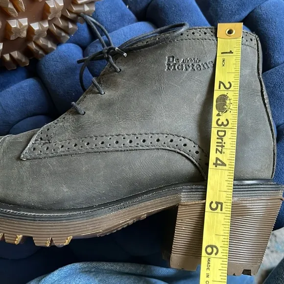 Dr Martens MIE Vintage Granny Brogue Lace-up Leather Ankle Boots UK 4 🏴󠁧󠁢󠁥󠁮󠁧󠁿