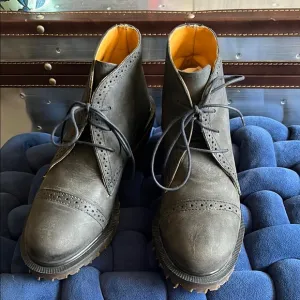 Dr Martens MIE Vintage Granny Brogue Lace-up Leather Ankle Boots UK 4 🏴󠁧󠁢󠁥󠁮󠁧󠁿