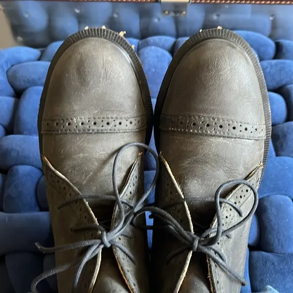 Dr Martens MIE Vintage Granny Brogue Lace-up Leather Ankle Boots UK 4 🏴󠁧󠁢󠁥󠁮󠁧󠁿