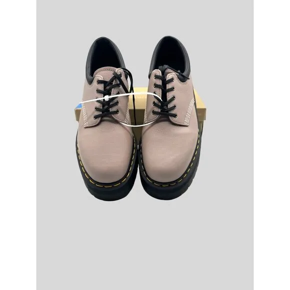 Dr. Martens Unisex 8053 Quad Oxford Smooth Leather Taupe and Taupe Size 11/12