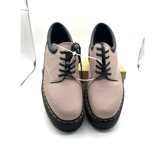 Dr. Martens Unisex 8053 Quad Oxford Smooth Leather Taupe and Taupe Size 11/12