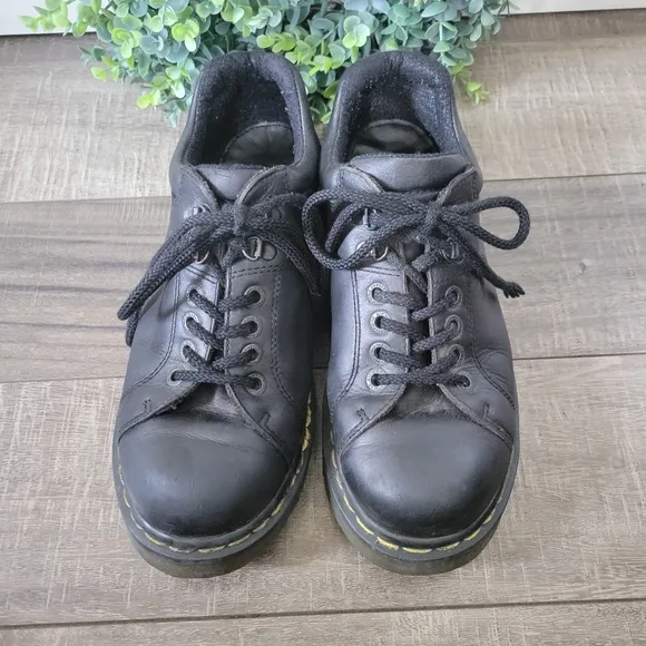 Dr. Martens Vintage 8312 Chunky Black Leather Oxford Shoes Mens 10 Womens 11