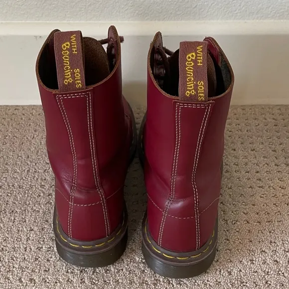 Dr Martens Vintage Made In England 10 Eye 1460 Oxblood Boots UK 6 / US 8