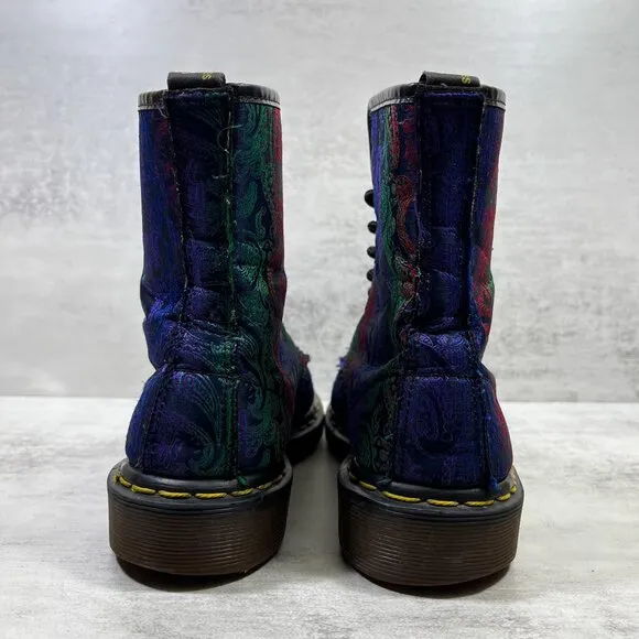Dr Martens Vintage Made In England Paisley Boots - Women's Size UK 5 / US 7