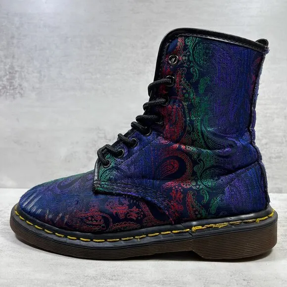 Dr Martens Vintage Made In England Paisley Boots - Women's Size UK 5 / US 7