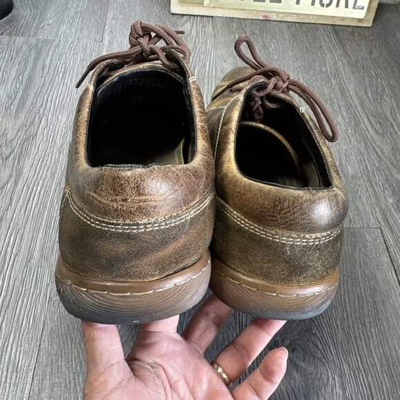 Dr. Martens Vintage Shoes Men's 13M Brown Leather Oxford Lace Up Chunky