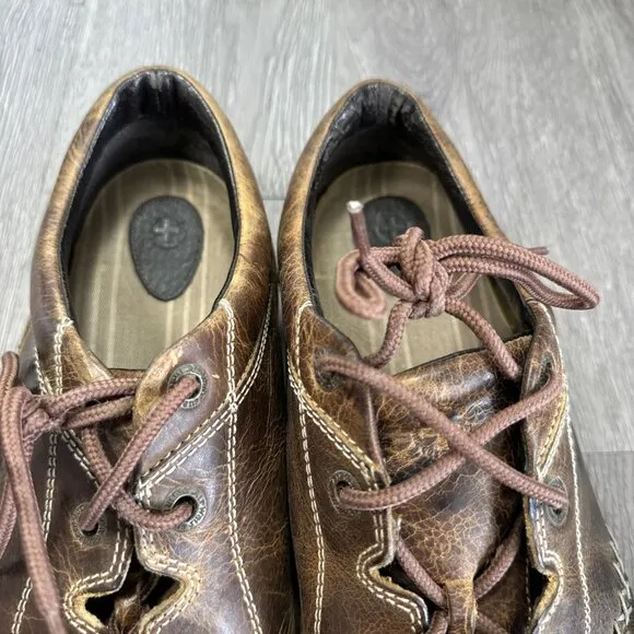 Dr. Martens Vintage Shoes Men's 13M Brown Leather Oxford Lace Up Chunky