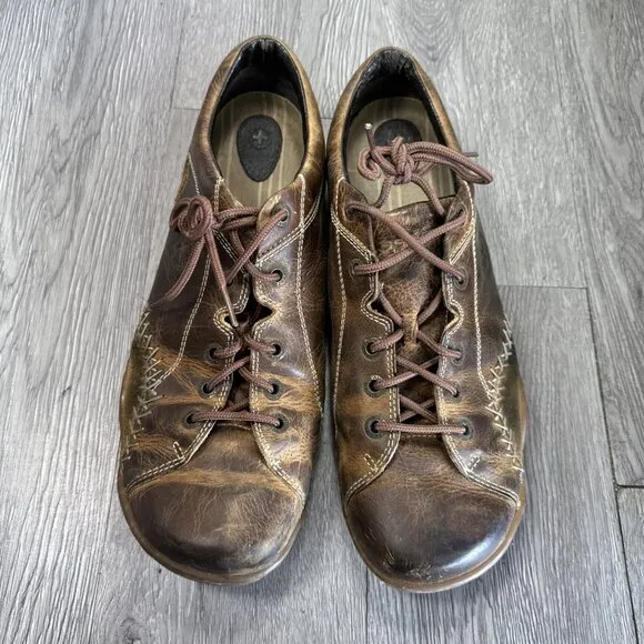 Dr. Martens Vintage Shoes Men's 13M Brown Leather Oxford Lace Up Chunky