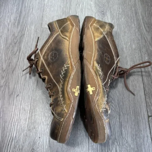 Dr. Martens Vintage Shoes Men's 13M Brown Leather Oxford Lace Up Chunky
