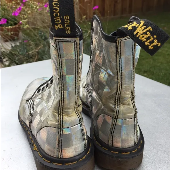 Dr. Martens Vintage Silver Holographic boots