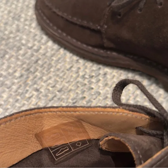 Drakes Brown Crosby Moc-Toe Chukka Boots Premium Suede Minimalist Design Size 9