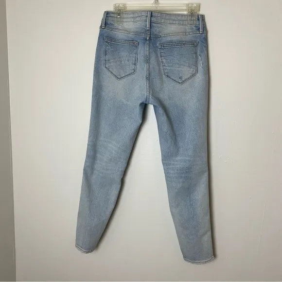 Driftwood Gizelle Embroidered Girlfriend Skinny Distressed Jeans