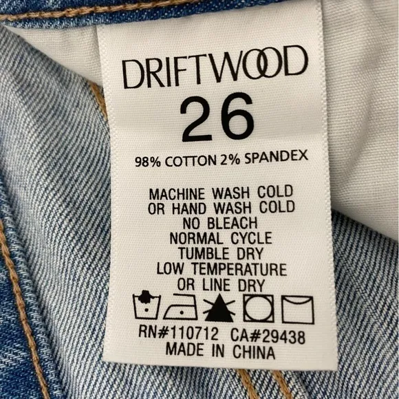 Driftwood Gizelle Embroidered Girlfriend Skinny Distressed Jeans